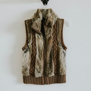 BCBG Faux Fur Vest